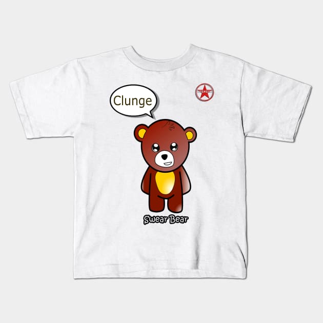 Geek Girl - SwearBear - Clunge Kids T-Shirt by AdeGee